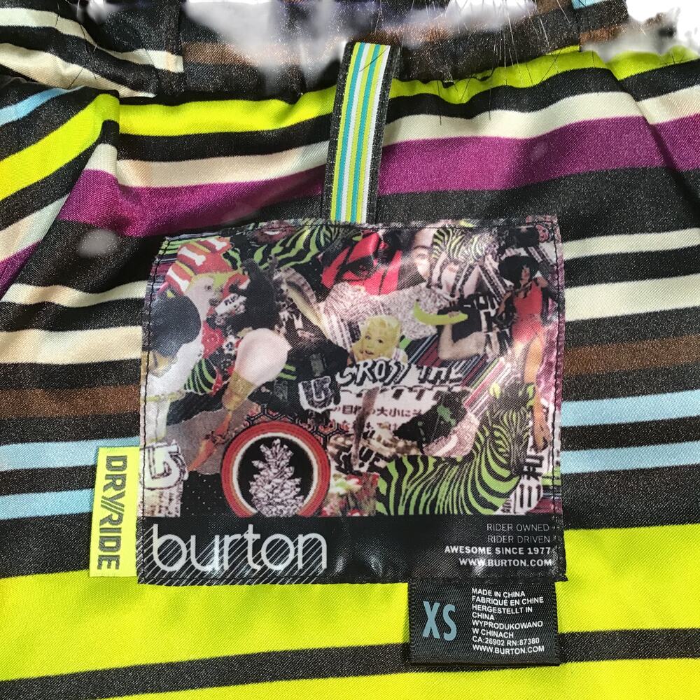 Burton Dryride Sly Puffy Vest Neon Yellow Women XS Snowboard Ski Hooded Gorpcore - Picture 5 of 11